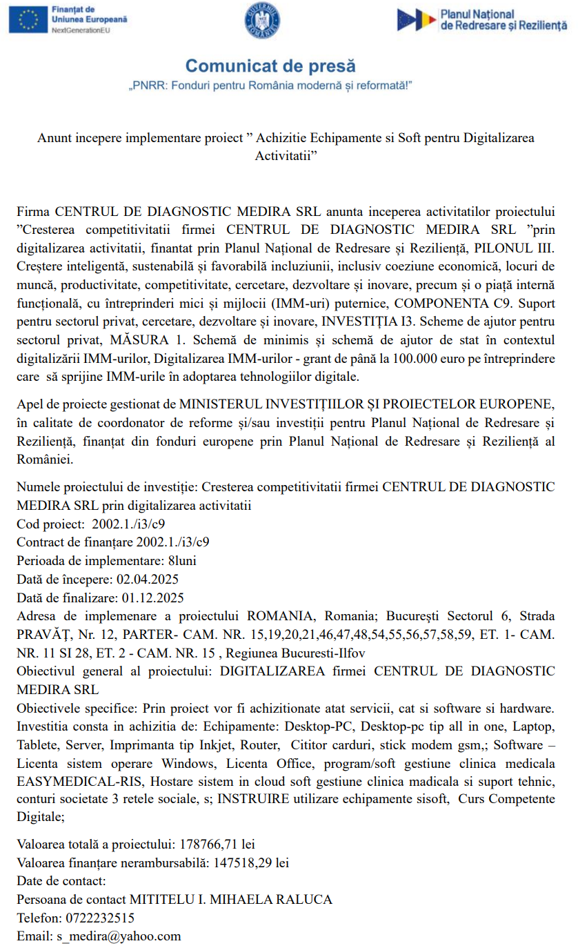 comunicat de presa demarare proiect digitalizarea societatii matelo com s r l 6851787e05996