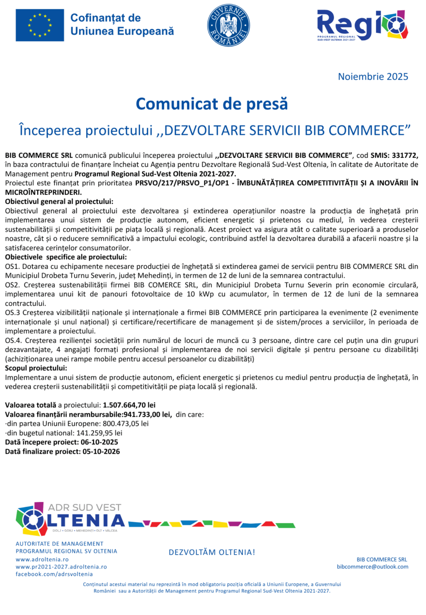 comunicat de presa demarare proiect dezvoltare servicii bib commerce 6929b152d4a70